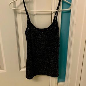 Express xs black sequin tank top.